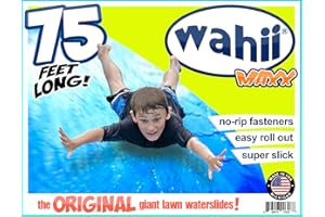 Wahii Giant Backyard Water Slide - Adult and Teens Heavy Duty Lawn Water Slide 75' x 10'