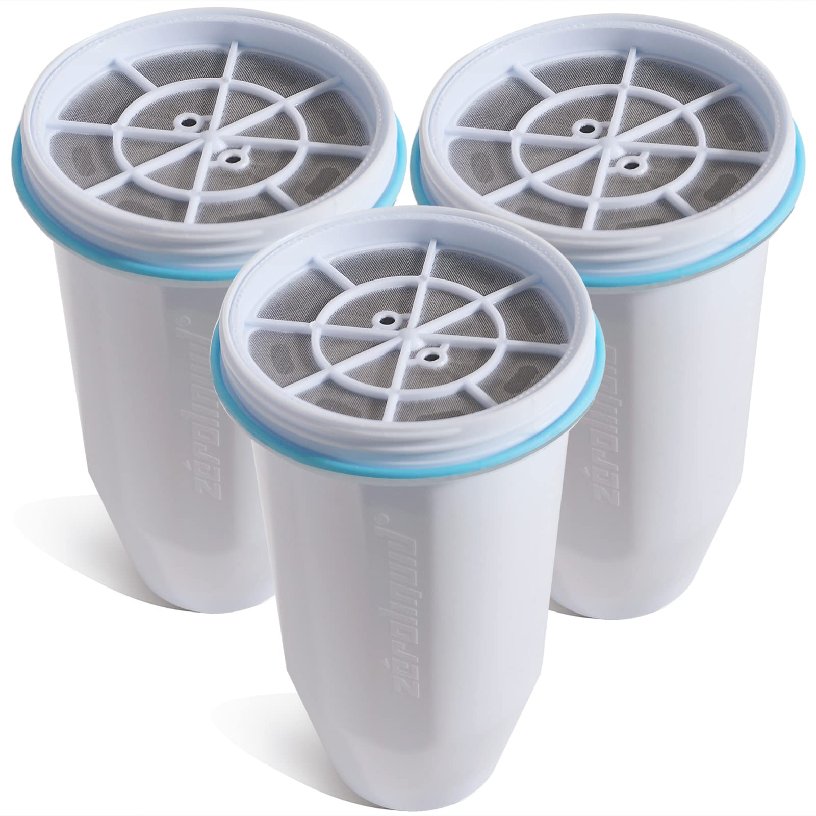 Zero Water Filter Jug ZR-017/ZP-010 Cartridges, Remove 99.9% Lead, Chlorine, Fluoride, Heavy Metals, BPA-Free, TUV Certified, 6-Stage (3 Pack)