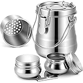 Lyksgir 2 Pcs Stainless Steel Paint Brush Cleaner, Paint Brush Washer with Double Dipper Container Cup, Portable Brushes Cleaner, Painting Brushes Holder