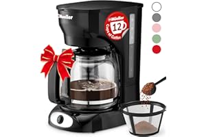 MÜELLERHOME Mueller 12-Cup Drip Coffee Maker - Borosilicate Carafe, Auto-Off, Reusable Filter, Anti-Drip, Keep-Warm Function, Clear Water Level Window Coffee Machine, Kitchen Essentials & Accessories
