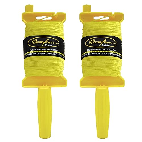 Stringliner 11150 Original Mason’s Line Reels – 100′. Stringliner® Original BRAIDED YELLOW 100'. (2 Pack) - Amazon deal for $6.39
