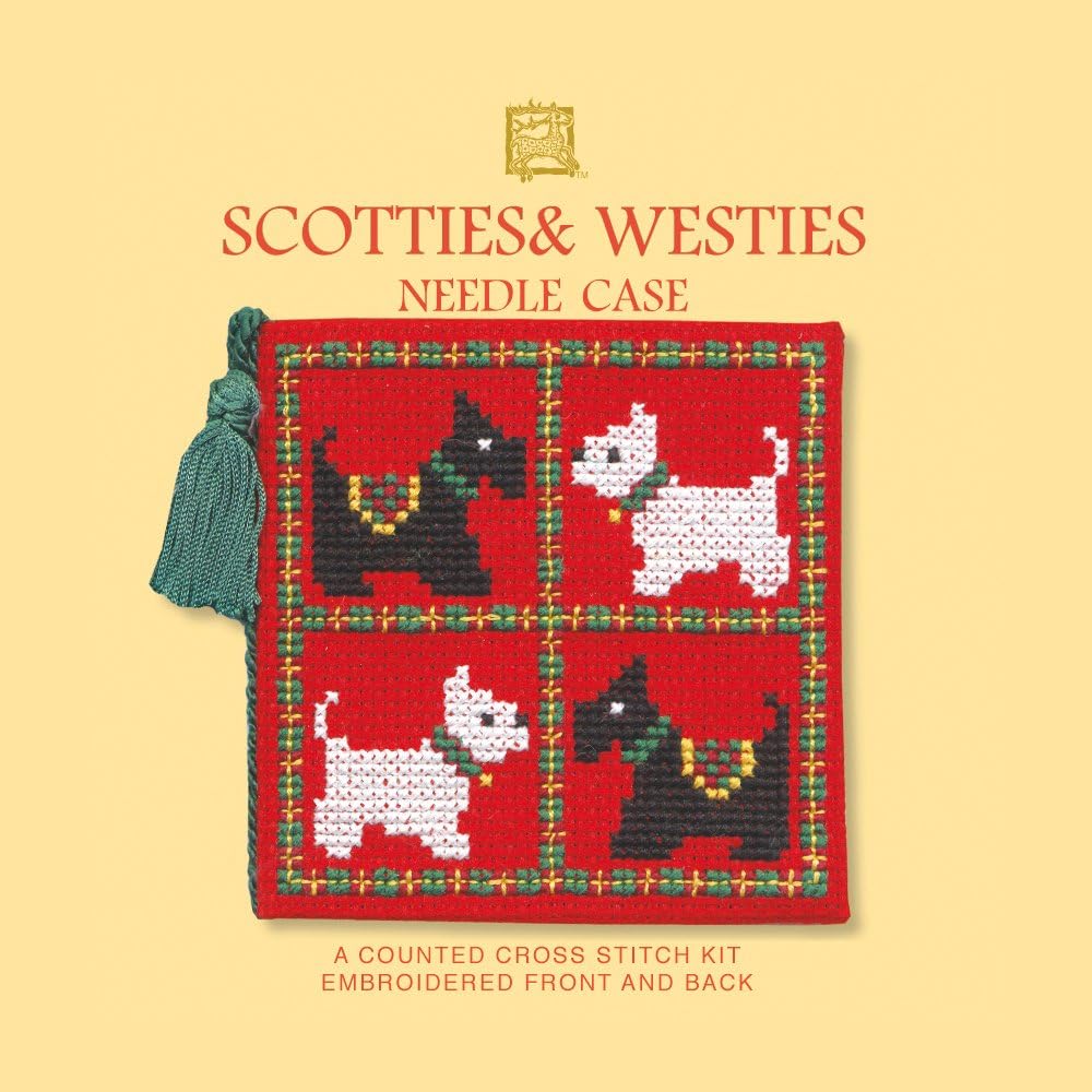 Scotties & Westies Needle Case Kit, White