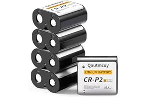 Qoutmcuy 6V 1600mAh CR-P2 Lithium Photo Batteries (2025 Newly Upgraded,Pack of 5)|Perfect Replacement for 223A, 2CR - P2, EL223AP, and DL223A Batteries