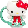 Silver Buffalo Sanrio Hello Kitty Christmas Tree 3D Sculpted Ceramic Mug, 20 Ounces