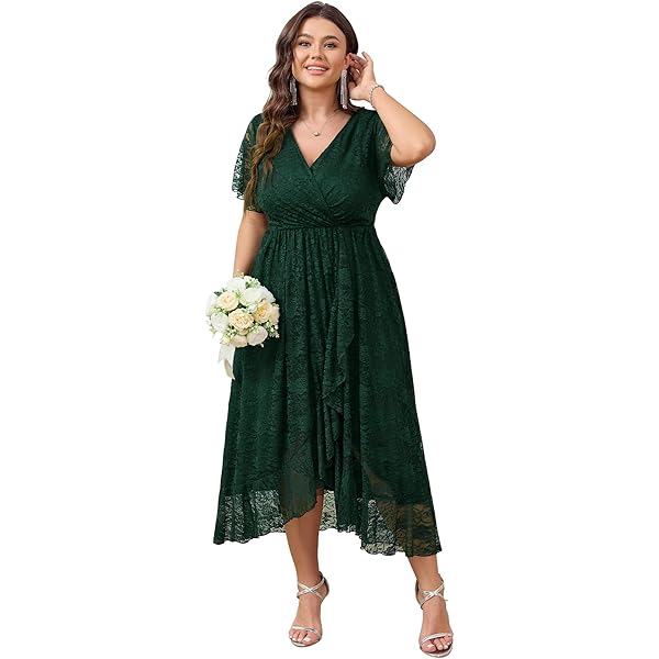 Donna Morgan Women's Plus-Size Plus Size Stretch Crepe V-Neck Fit and Flare Dress  Dress, Red, 20W at Amazon Women's Clothing store