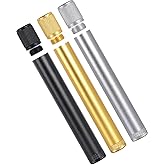 SafeDelux Metal Tube Airtight Aluminum Storage with Waterproof Zipper – Travel Friendly Airtight Container for Camping, Hiking, Home Organization, Portable Metal Airtight Tube (Black&Golden&Sliver)