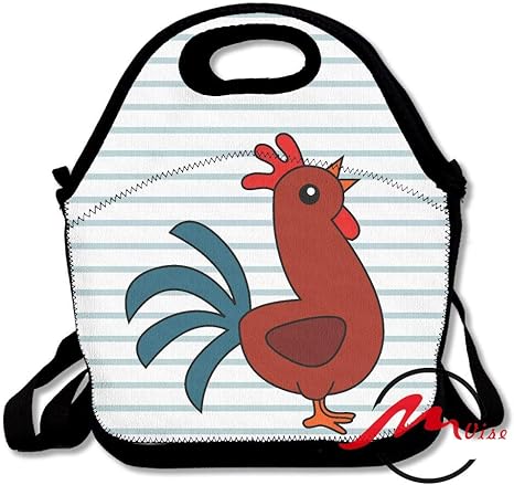 Amazon Zmviseかわいいチキンクリップアートランチトート絶縁再利用可能なピクニックバッグボックス男性女性青少年十代の看護師旅行バッグ ランチ バッグ ランチ巾着 ランチベルト オンライン通販