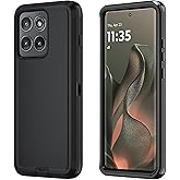 Qinmay Phone Case for Motorola Moto Edge 5G 2025 Case, Heavy Duty Shockproof & Dropproof 3-Layer Cover Phone Case for Moto Edge 2025(Black)