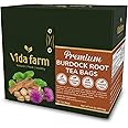 VIDA FARM Burdock Root Tea Bags, 125 Tea Bags Natural Burdock Root, 100% Dried Burdock Root Herbal Tea, Caffeine Free, Sugar Free, Burdock Root Herbal Tea