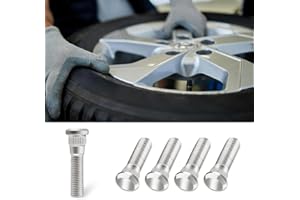 Kutyun 5Pcs Wheel Studs, 49mm Long & M12x1.5 Steel Lug Bolts, Steel Tire Studs Replacement OEM#610-266 90942-02049, Car Accessories Compatible with Toyota Chevy Lexus Scion Pontiac