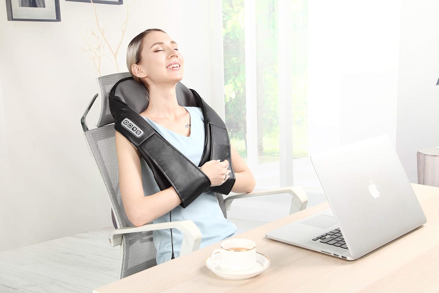 Back and Neck Massager,Neck Shoulder Massager,Electric Back Massage Deep Kneading Massage 3D Pillow for Body Massage, for Home, Office: Health & Personal Care