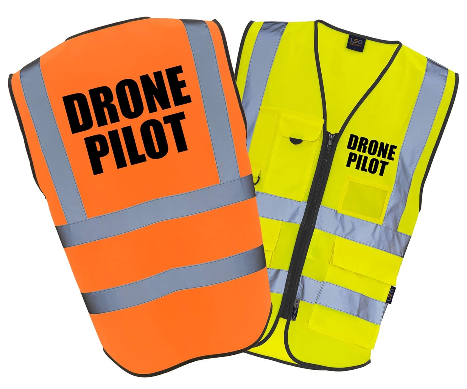 DRONE PILOT EXECUTIVE CLASS 2 WITH STORAGE POCKETS Hi Vis Hi Viz
