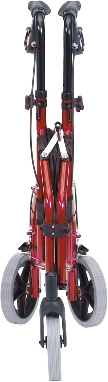 Drive Devilbiss TW008R-23 Ultralight Aluminium Red Tri-Walker with Vinyl Bag - Image 3