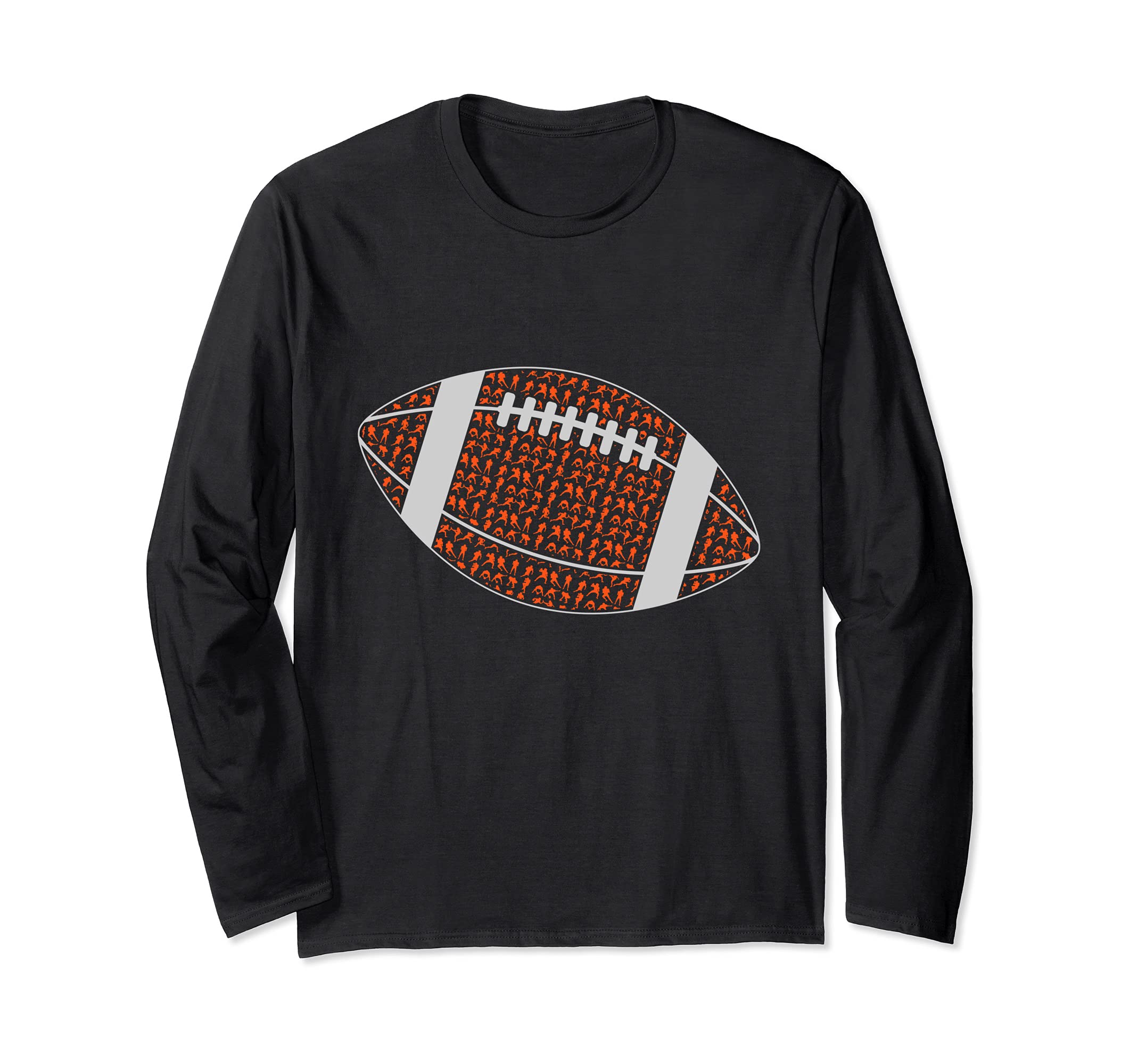 American Football Players Running Quarterback Defense Long Sleeve T-Shirt