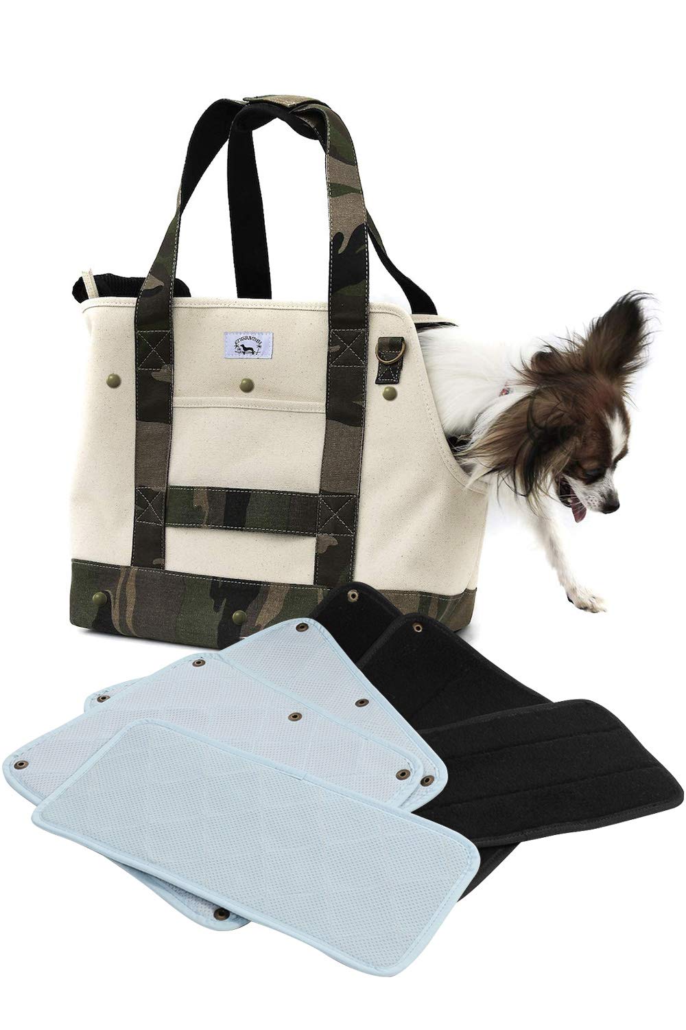 Mua Entrambi ペットバッグ 冷感温感マット 犬 猫 キャリー ひんやり 暖かマット バッグ トート スリング 小型犬 中型犬 Tren Amazon Nhật Chinh Hang 21 Fado