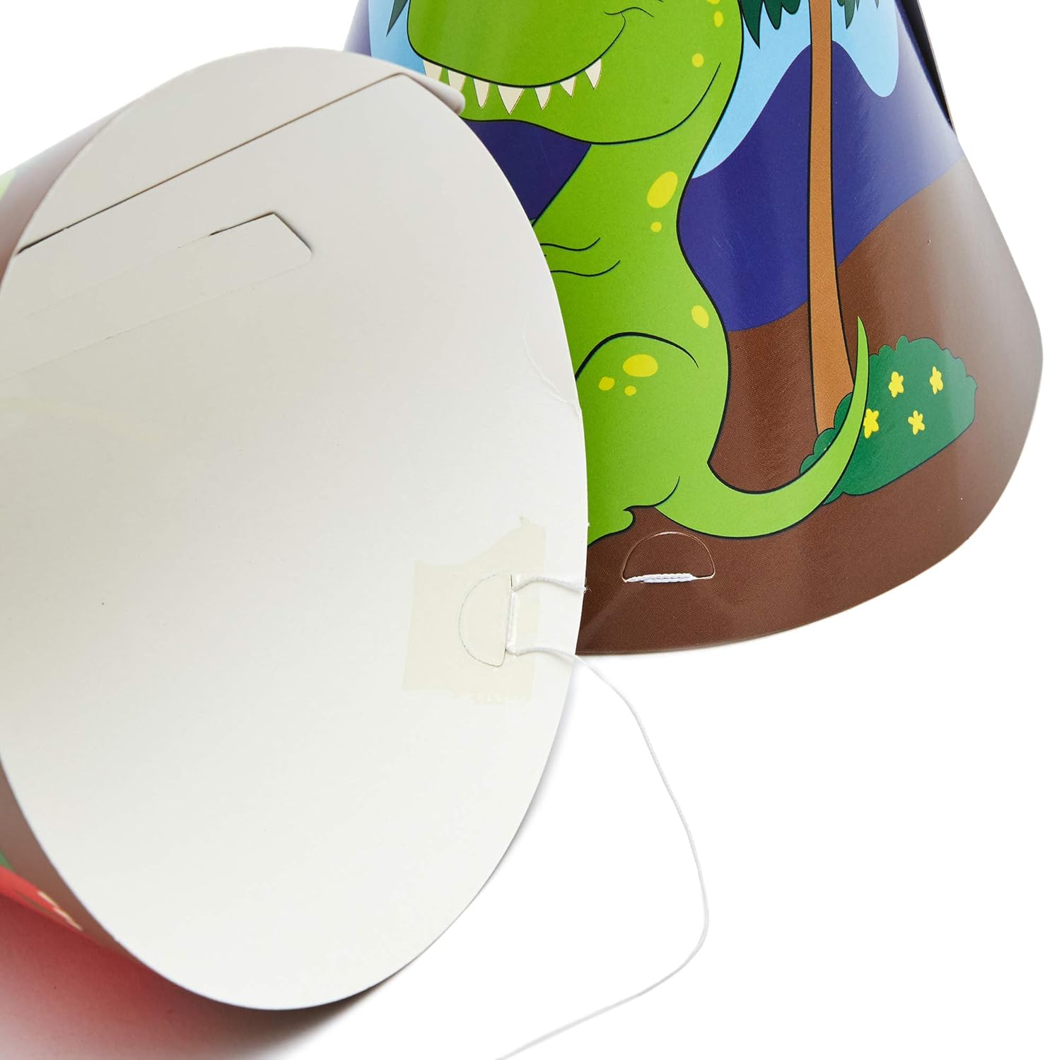 Dinosaur Birthday Party Cone Hats (5 x 7 in, 24 Pack) Blue: Clothing