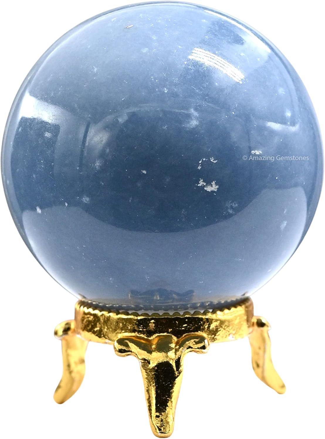 Mixed Media - Angelite Crystal Ball with Stand - 2