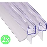 Duschdichtung 2 Stück 100cm - Wasserdichter Spritzschutz Für Duschtüren