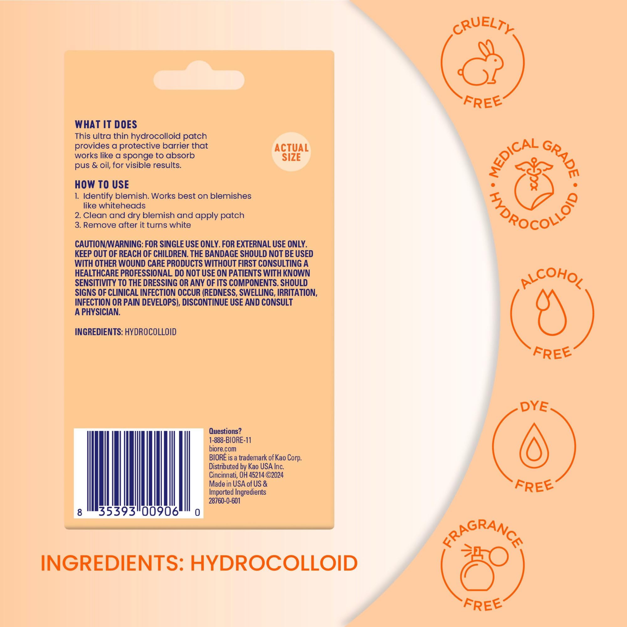 Biore Pimple Patches, Cover & Conquer Blemish Patch, Medical Grade Ultra-Thin Hydrocolloid for Covering Zits and Blemishes, HSA/FSA Approved, 30 Count