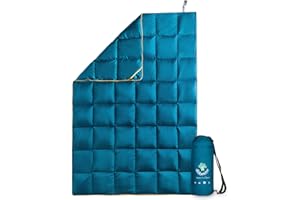 4monster Down Camping Blanket, Outdoor Down Blanket, Lightweight, Packable, Compact, Water Resistant Warm Blanket for Backpac