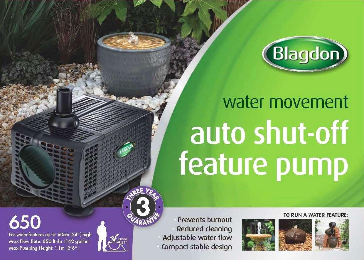 Blagdon Water Feature Pump with Auto Shut Off Sensor Prevents Burnout, Adjustable Flow Control, Reduced Cleaning, 3 Hose Fitting Adaptors - Image 5