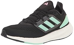 adidas Women's Pureboost 22 Sneaker, Black/Pulse