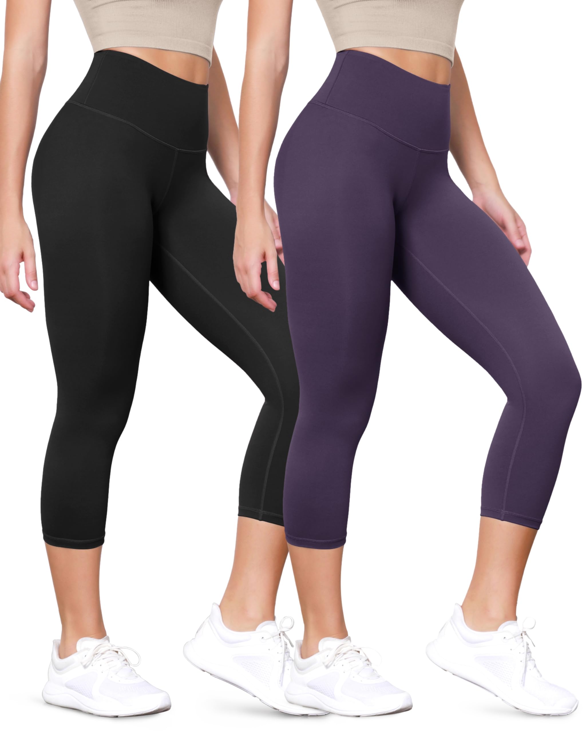 ODODOS ODLEX 2-Pack High Waist Workout Capris for