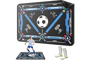 2F22E Soccer Training Mat with Silent Shock Absorption and Non-Slip Base for Footwork Training and Ball Mastery(Belt Version)