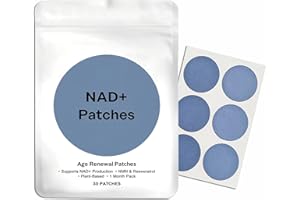 YYNRHJ NAD+NR Boost Patches |Supports Cellular Energy & Metabolism | 30-Day Supply | Non-GMO, Vegan Friendly-Hour Time-Release Patch for Enhanced Absorption