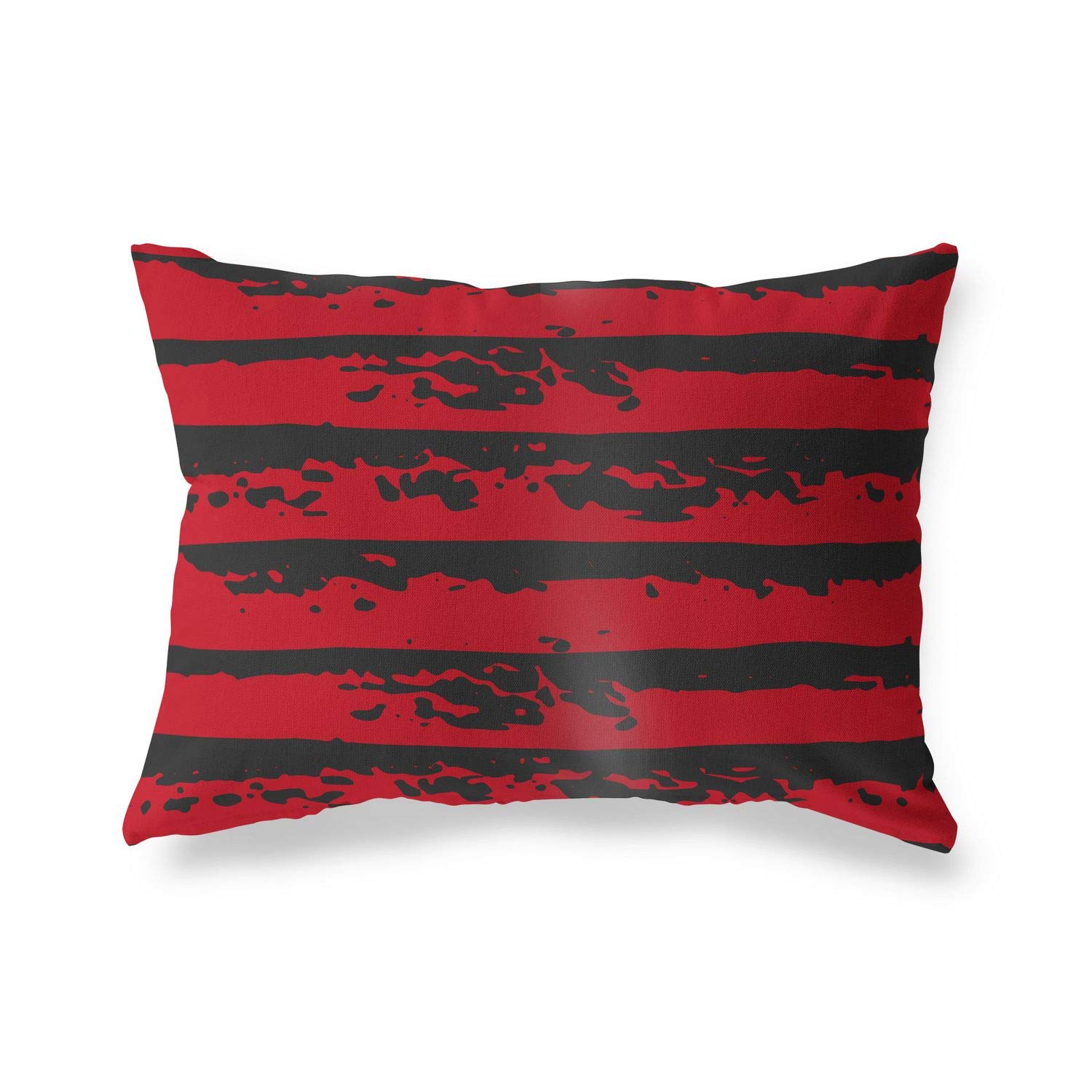 BonaMaison Decorative Cushion Cover, Red Black Throw Pillow Covers, Home Decorative Pillowcases for Livingroom, Sofa, Bedroom, Size: 45X60 Cm - Designed and Manufactured in Turkey