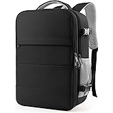 HOTOR Travel Backpack - Flight Approved Travel Bag for Men and Women, Carry on Luggage for 15.6" Laptop and Travel Essentials for Work, Business, Weekender, College 14.6"x9.1"x20.9" (Black)