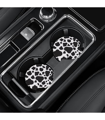 Lot De 6 Décorations De Voiture En Résine Lumineuse - Forme Vache Mignonne - Avec Colle - Pour Tableau De Bord