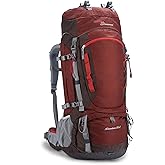 MOUNTAINTOP 80L Internal Frame Backpack for Man & Women Backpacking Hiking Backpack with Rain Cover