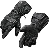 Milwaukee Leather Men's Leather Gauntlet Lined Motorcycle Hand Gloves