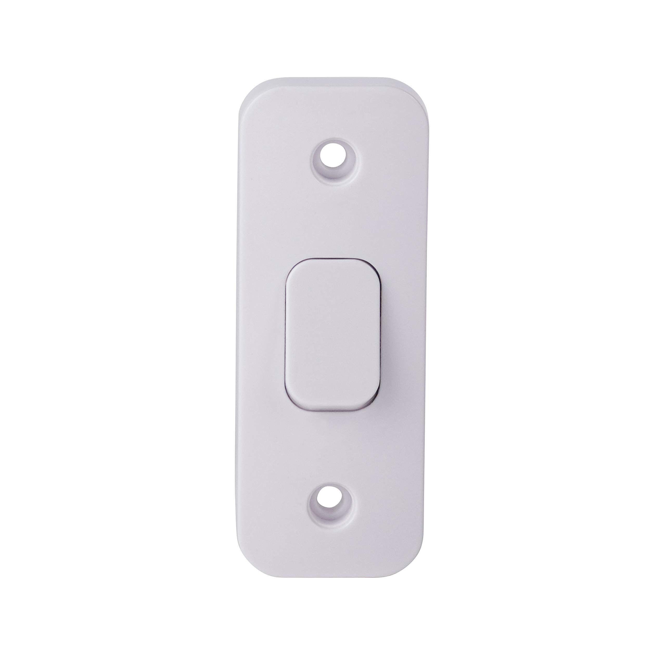 Schneider Electric Lisse White Moulded - Single 2 Way Architrave Light Switch, 10AX, GGBL1012A, White, Pack Of 10