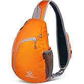 WATERFLY Crossbody Sling Bag Small Water Resistant Backpack Lightweight Shoulder Chest Daypack for Men Women Hiking Travel