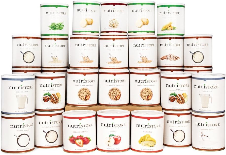 Nutristore Long-Term Food Supply | Survival Food | Customizable Meals | Great Tasting | 25 Year Shelf Life | Emergency Preparedness | High in Calories and Servings
