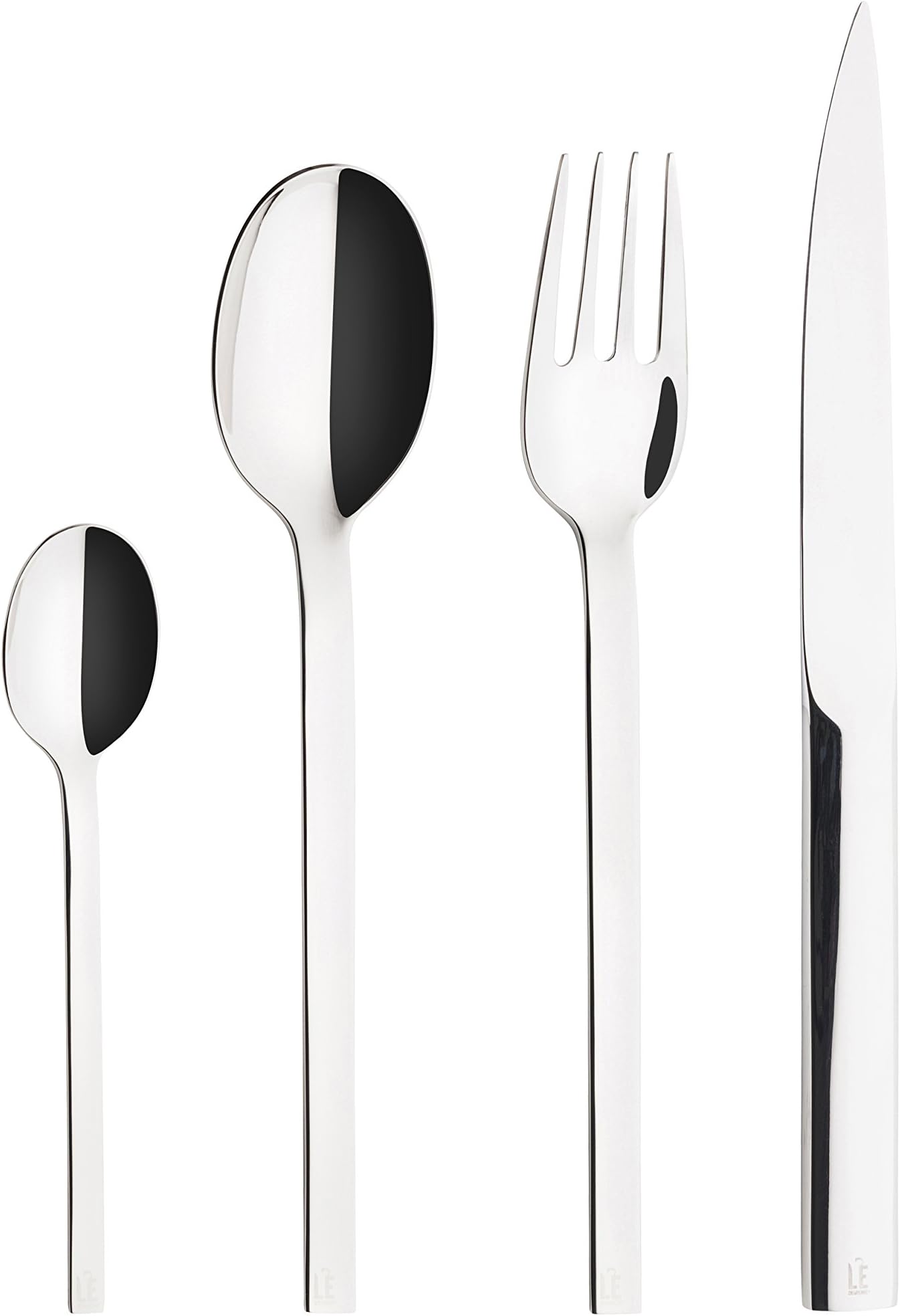 DEGRENNE – The Economy by Starck – Stainless Steel Cutlery, Stainless Steel, Acier INOX, Coffret 24 pièces