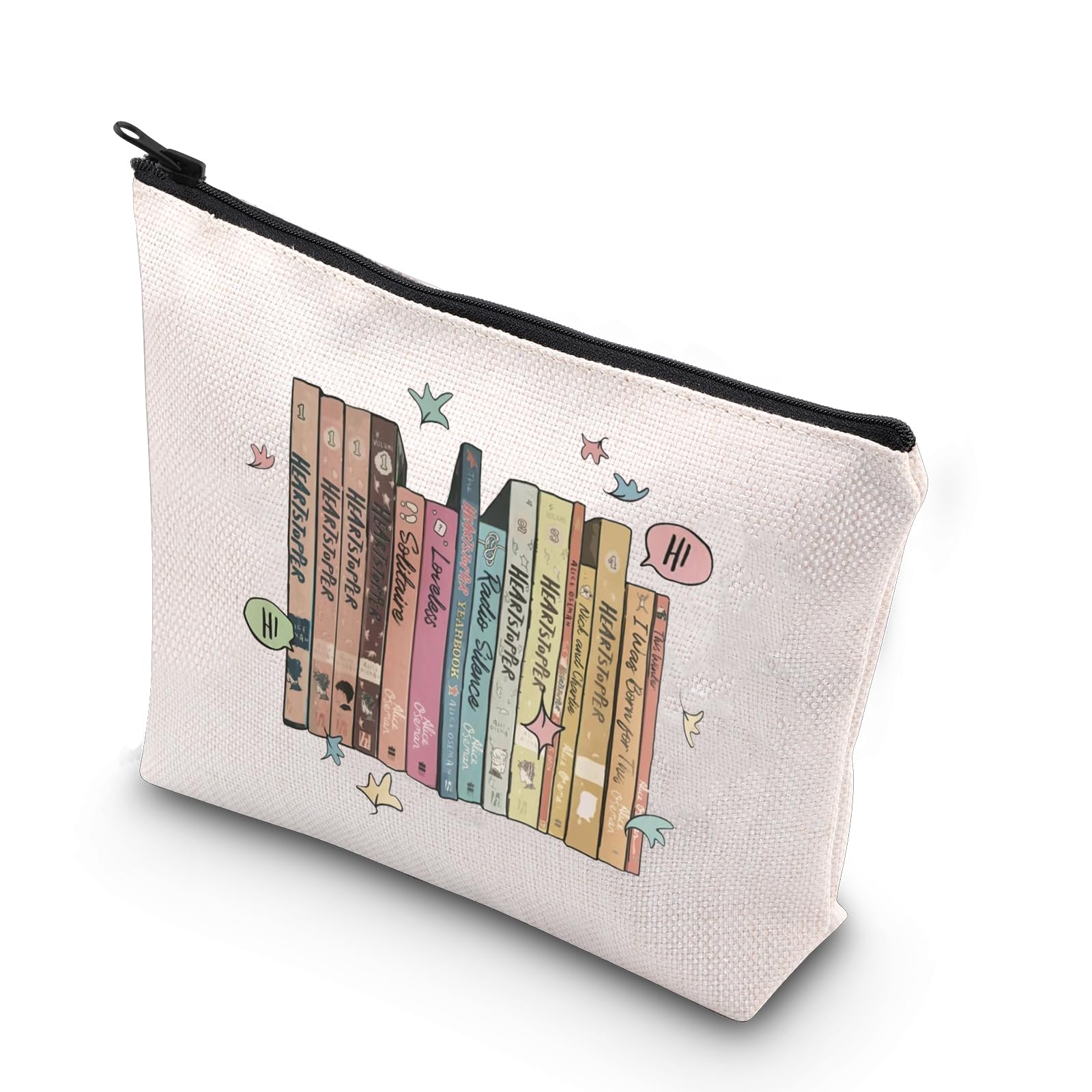 Heart Stopper Inspired Makeup Bag Travel Bag Nick and Charlie Pride Zipper Cosmetic Bag (Book-Hi UK)