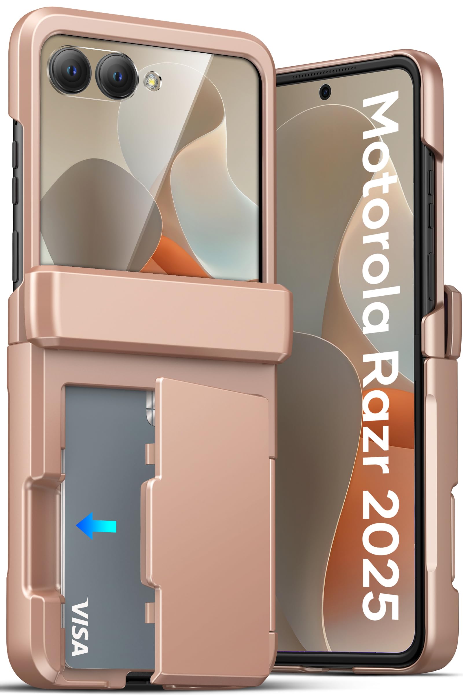 ATATOO for Motorola Razr 2025 Case with Card Holder