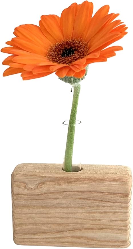 Amazon Co Jp Axcis アクシス マグネットベース フラワーベース 花瓶 花器 木製 磁石 一輪 一輪挿し ワイド ホーム キッチン