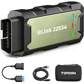 TOPDON RLink J2534 Reprogramming Tool, High-Speed J2534 Pass-Thru Programmer, OEM Reprogramming and Diagnostic Tool, Supports J2534/D-PDU/CAN-FD/DoIP, 17+ Vehicle Brands Supported