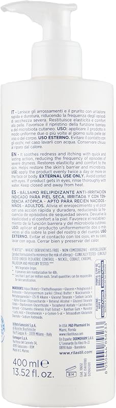 Xerolact Balsamo PB Viso e Corpo, Relipidante, Antirritazioni, Indicato per Neonati, Bambini e Adulti, per le Pelli con Tendenza Atopica, Confezione da 400 ml