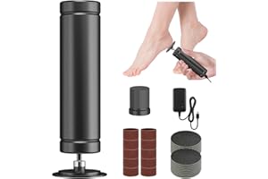 TOHECU Callus Remover for Feet, Professional Foot Scrubber with 60 Pcs Sandpaper Discs, Adjustable Speed Pedicure Tools for Feet, Powerful Electric Feet Callus Remover for Men Women,Gift for Dad