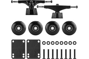 TLHB Skateboard Truck,Skateboard Wheels 52mm Suitable for Skateboarders,Fits 7.5-8" Deck，Skateboard Bearings,Skateboard Pads,Durable Skateboard Hardware Combo Starter Kit
