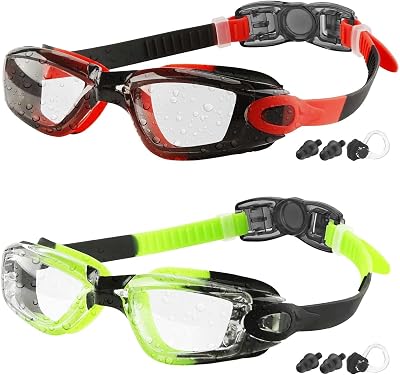 COOLOO Kids Swimming Goggles 2 Pack Anti Fog UV Protection No Leaking