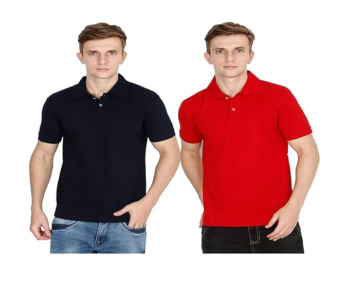 Buy Sahil Men's Regular Fit Polo T-Shirt Pack-2 Today Offer of The Day at Amazon.in