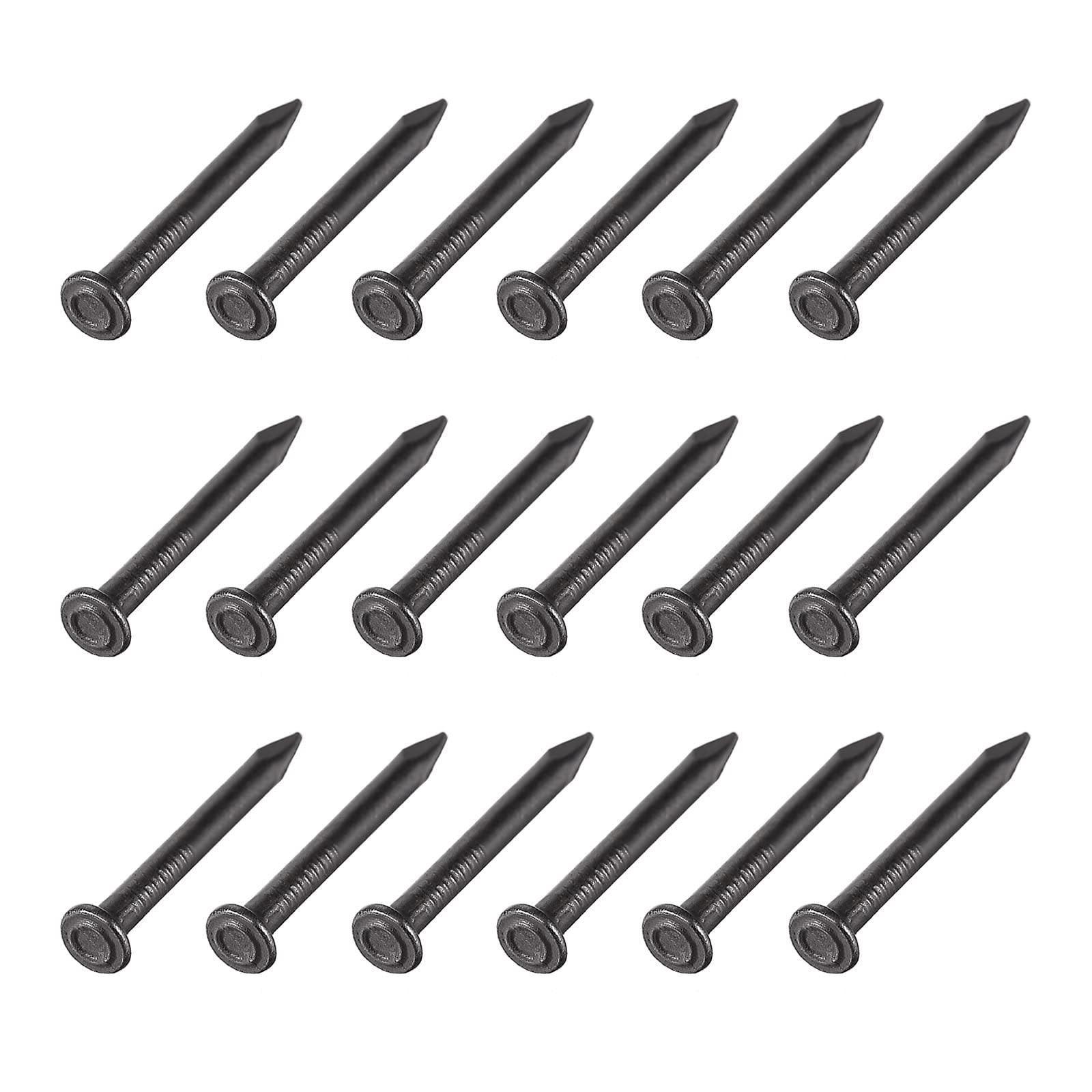 METALLIXITY Wall Cement Nails (2.3x25mm) 200pcs, Carbon Steel Hardware Nails - for House Maintenance DIY Woodworking, Black