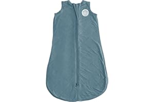 Dreamland Baby Lightweight Bamboo Viscose Sleep Sack (6-12 Months). 1.0 TOG Ultra Soft Blanket w/ 2-Way Zipper. 95% Viscose, 5% Spandex (Ocean). Mom-Owned US Business, Premium Materials