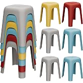 Anywish 6-Pack Stackable Classroom Stools, 18-Inch Nesting Plastic Stools | Portable Backless Stools Offer Flexible Seating for Students and Adults in Classrooms, Offices, Activity Rooms, and Homes